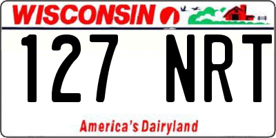 WI license plate 127NRT