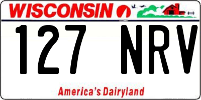 WI license plate 127NRV