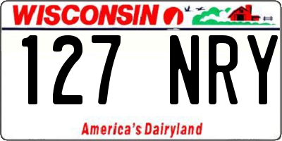 WI license plate 127NRY