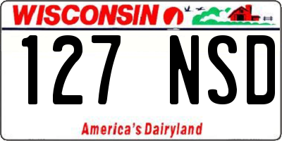 WI license plate 127NSD