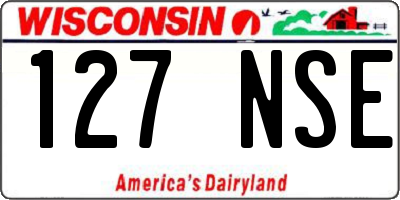 WI license plate 127NSE