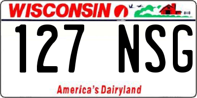 WI license plate 127NSG