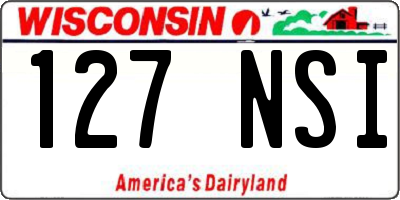 WI license plate 127NSI