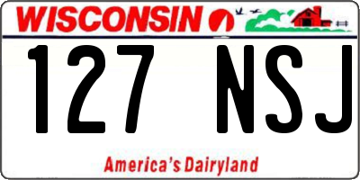 WI license plate 127NSJ