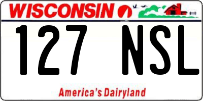 WI license plate 127NSL