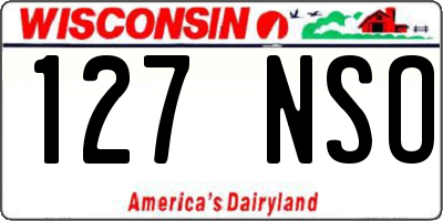 WI license plate 127NSO