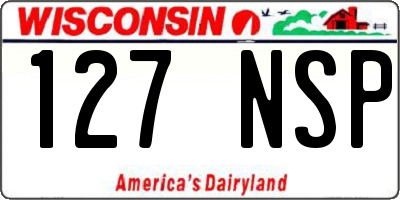 WI license plate 127NSP