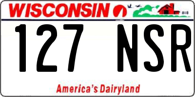 WI license plate 127NSR