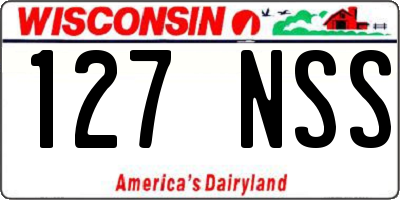 WI license plate 127NSS