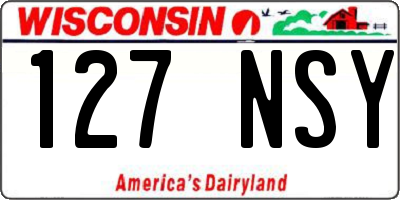 WI license plate 127NSY