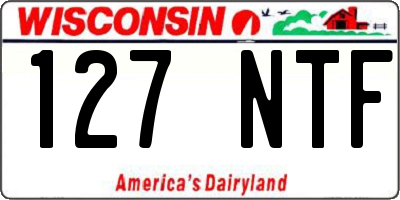 WI license plate 127NTF