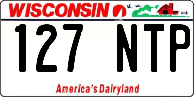 WI license plate 127NTP