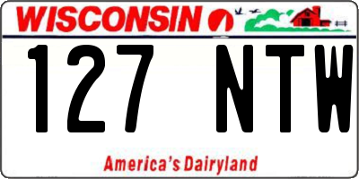 WI license plate 127NTW