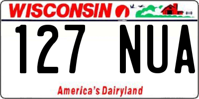 WI license plate 127NUA