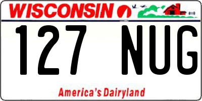 WI license plate 127NUG