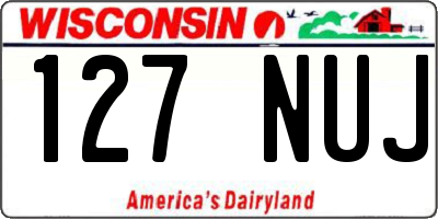 WI license plate 127NUJ