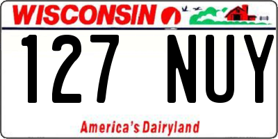 WI license plate 127NUY
