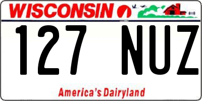 WI license plate 127NUZ