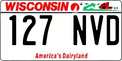 WI license plate 127NVD