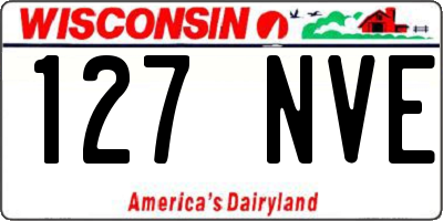 WI license plate 127NVE