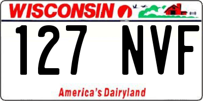 WI license plate 127NVF