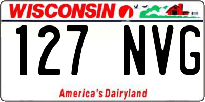 WI license plate 127NVG
