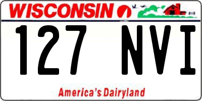 WI license plate 127NVI