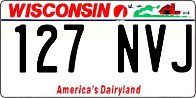 WI license plate 127NVJ