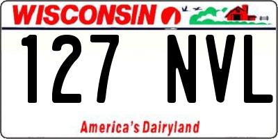 WI license plate 127NVL