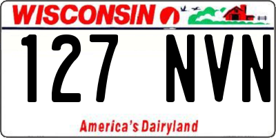 WI license plate 127NVN