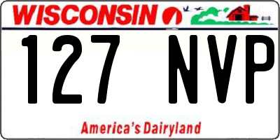 WI license plate 127NVP