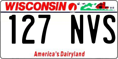 WI license plate 127NVS