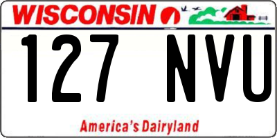 WI license plate 127NVU