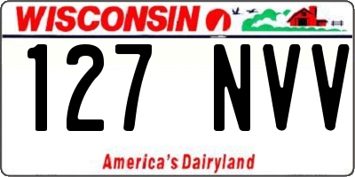 WI license plate 127NVV