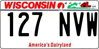 WI license plate 127NVW