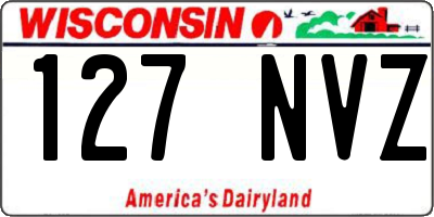WI license plate 127NVZ