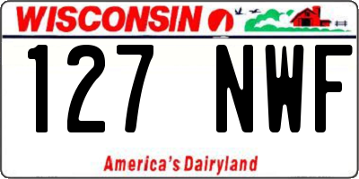 WI license plate 127NWF
