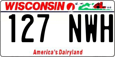 WI license plate 127NWH