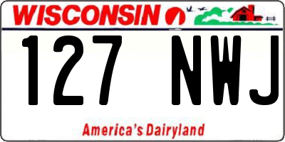 WI license plate 127NWJ