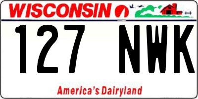 WI license plate 127NWK