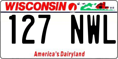 WI license plate 127NWL