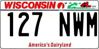 WI license plate 127NWM