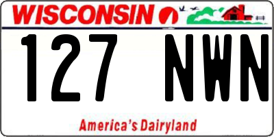 WI license plate 127NWN
