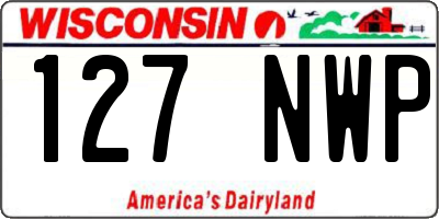 WI license plate 127NWP