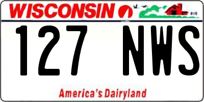 WI license plate 127NWS