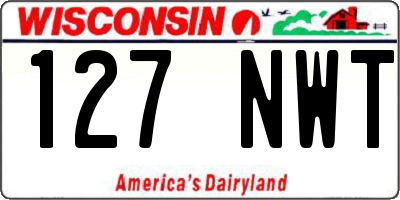 WI license plate 127NWT