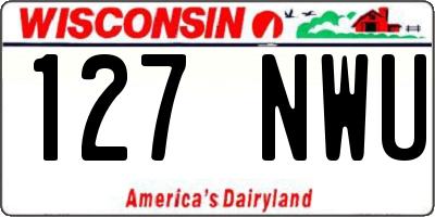 WI license plate 127NWU