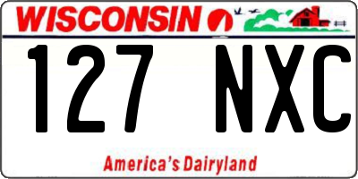 WI license plate 127NXC