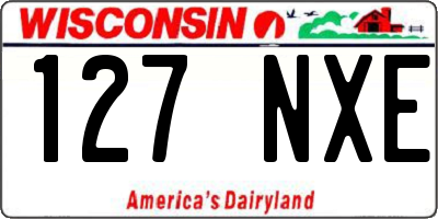 WI license plate 127NXE