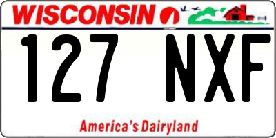 WI license plate 127NXF